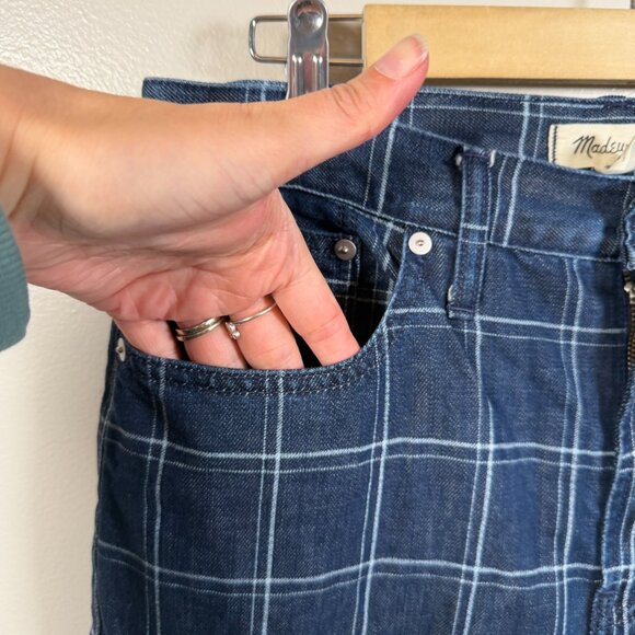 Madewell The Perfect Vintage Wide-Leg Jean in Windowpane Size 29 Retro Denim - Picture 5 of 12